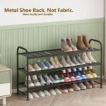 LINZINAR Shoe Rack 3 Tier Long Metal Shoe Organizer for Closet Entryway Black - Image 6
