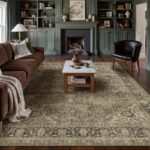 10x14 Brown Area Rug Vintage Living Room Bedroom Washable Carpet Non-Slip Soft Low Pile Distressed Indoor Large Throw Rug for Dining Room Office - Image 2
