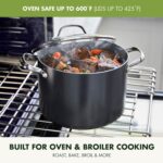 GreenPan Valencia Pro Hard Anodized Healthy Ceramic Nonstick 8QT Stock Pot with Lid, PFAS-Free, Induction, Dishwasher Safe, Oven Safe, Gray - Image 8