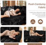 Belffin Oversized Sofa Bed Modular Sectional Sleeper Sofa with Pull Out Bed L Shaped Couch with Storage Chaise Black Couch - Image 6