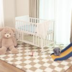 Super Soft Rug for Bedroom, 5x7 Ft Beige and White Area Rug Classic Checkered Shaggy Anti-Skid High Pile Soft Fluffy Rug Fuzzy Carpet for Living Room Bedroom Kids Room Nursery, Dorm Home Decor - Image 8