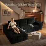 114" Glitter Cloud Sectional Couch with L-Shape Chaise, Modern Boneless Couches for Living Room, Fluffy Tufted Deep Seat Modular Sofa in a Box No Assembly - Image 5