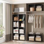 AWTATOS Cube Storage Organizer, Storage Cubes Shelves Bookshelf, 6 Cube Closet Organizers and Storage, DIY Stackable Plastic Clothes Organizer Shelving for Bedroom, Home, Black - Image 6