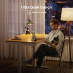 Claiks Bamboo Standing Desk with Drawers, 48×24 Inch Adjustable Stand Up Desks, Quick Install Computer Desk with USB and TapeC Ports, Bamboo - Image 9