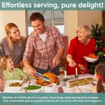 12 Pieces Buffet Tongs 7'' Serving Tongs Heavy Duty Stainless steel Kitchen and BBQ Utility Tong (Silver, 7inch) - Image 6