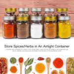 CycleMore 30 Pack 4oz Glass Mason Spice Jars, Round Spice Containers with Silver Metal Caps and Pour/Sift Shaker Lids-80pcs Labels,1 Silicone Collapsible Funnel,1 Brush and 1pcs Pen Included - Image 8