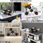 Countertop Wine Rack Freestanding, Small Metal Honeycomb Wine Holder Stand, Black 9 Bottle Organizer for Water Bottles, Tabletop Storage Rack for Home Kitchen Bar - Image 6