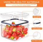 40 PCS Food Storage Containers with Lids Airtight (20 Containers & 20 Lids), Plastic Storage Meal Prep Container-Stackable 100% Leakproof & Microwave Organization and Storage Sets, Lunch Containers - Image 3