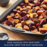 Rachael Ray Nonstick Bakeware Set with Grips, Nonstick Cookie Sheets / Baking Sheets - 3 Piece, Gray with Sea Salt Gray Grips - Image 7