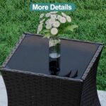 6 Piece Patio Furniture Set, Wicker Patio Conversation Sets with Swivel & Recline Chairs, Outdoor Sectional Sofa Sets with 2 Storage Ottoman, Outdoor Patio Recline Set for Backyard - Image 10