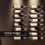 Wall Mounted Wine Rack Set – 6-Piece Aluminum Bottle Holders with Non-Slip Cork Pads for Secure Storage - Image 5