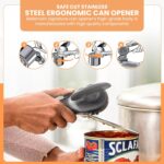 Bellemain Stainless Steel Can Opener – Manual Can Opener For seniors - Ergonomic Smooth edge Can Opener Hand Held Heavy Duty – Easy to use can opener safe cut - Image 7