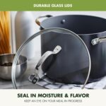 GreenPan Valencia Pro Hard Anodized Healthy Ceramic Nonstick 8QT Stock Pot with Lid, PFAS-Free, Induction, Dishwasher Safe, Oven Safe, Gray - Image 9