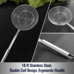 Hiware Solid Stainless Steel Spider Strainer Skimmer Ladle for Cooking and Frying, Kitchen Utensils Wire Strainer Pasta Spoon, 5.4 Inch - Image 4