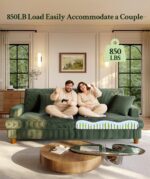 87.2" Couches for Living Room, Comfy Green Couch 7.5" Extra Thick Cushion, Sofas for Living Room Tool-Free Setup, Loveseat Sofa 848lbs Support, Corduroy Couch for Bedroom, Apartment, Office - Image 4