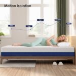 Bunk Beds Twin Over Full Size with 6'' Mattresses Included, Heavy Duty Metal Bunk Bed Frame with Angled Ladder for Teens and Adults, for Spaces-Saving, Smooth Rounded Edges, Black - Image 6