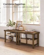 SONGMICS Shoe Rack Bench, 3-Tier Bamboo Shoe Storage Organizer, Entryway Bench, Holds Up to 286 lb, 11.3 x 27.6 x 17.8 Inches, for Entryway Bathroom Bedroom, Yellow Brown ULBS04WL - Image 7