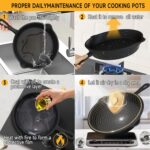 Cast iron Skillets 3 Piece Set, 6", 8", 10" Pans Cookware set Cast iron Pan For Frying,Saute,Cooking,Pizza,Oven,Stove,Grill,Induction Cooktop,Gas Range - Image 8