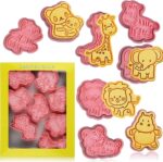 Animal Cookie Cutters With Plunger Stamps Set,8 Piece 3D Animal Embossing Cutters For Biscuit Fondant Cheese Baking Molds - Image 8
