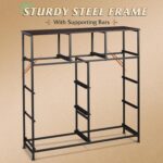 WLIVE 9-Drawer Dresser, Fabric Storage Tower for Bedroom, Hallway, Entryway, Closet, Tall Chest Organizer Unit with Fabric Bins, Steel Frame, Wood Top, Easy Pull Handle, Dark Grey - Image 9