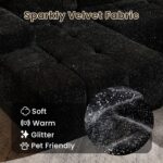 114" Glitter Cloud Sectional Couch with L-Shape Chaise, Modern Boneless Couches for Living Room, Fluffy Tufted Deep Seat Modular Sofa in a Box No Assembly - Image 8