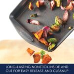 Rachael Ray Nonstick Bakeware Set with Grips, Nonstick Cookie Sheets / Baking Sheets - 3 Piece, Gray with Sea Salt Gray Grips - Image 6