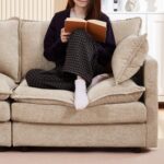 Eafurn Oversized Reversible Modular Sectional Sofa with Movable Ottoman, 4 Seater Convertible L Shaped Corner Couch Modern Chenille Sofa Set w/Double Layers Seat Cushions for Living Room Apartment - Image 8