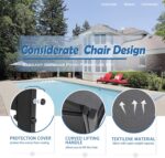 Vongrasig 4 Pieces Patio Furniture Sets,Outdoor Patio Conversation Sets with Glass Coffee Table, Small Porch Balcony Furniture, Patio Table and Chairs Set for Garden, Backyard (Black) - Image 6