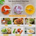 Brieftons QuickPull Manual Food Chopper: Large 4-Cup Powerful Hand Pull Chopper/Mincer/Mixer Blender to Chop Onion, Garlic, Vegetables, Fruits, Herbs for Salsa, Salad, Pesto, Puree, Indian Cooking - Image 3