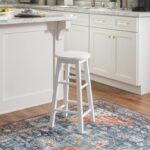 Zeke White 24" Counter Stool with Round Seat by Linon - Image 3