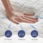 Bunk Beds Twin Over Full Size with 6'' Mattresses Included, Heavy Duty Metal Bunk Bed Frame with Angled Ladder for Teens and Adults, for Spaces-Saving, Smooth Rounded Edges, Black - Image 5