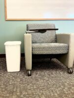 Rubbermaid Small Kitchen Bathroom Trash Can, 9 Gallons, White, Waste Basket for Under Counter/Kitchen/Office/Bedroom/Bathroom - Image 5