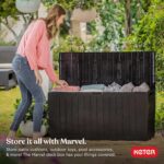 Keter Marvel Plus 71 Gallon Resin Outdoor Storage Box for Patio, Balcony & Garden – Weather‑Resistant Deck Box for Cushions, Pillows, Pool Floats & Tools, Brown - Image 5