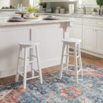 Zeke White 24" Counter Stool with Round Seat by Linon - Image 14
