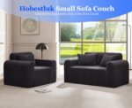 Hobestluk Single Sofa Foam Couch Sofa for Small Spaces Comfy Sofas with Removable Cover Furry Couch with Pillows for Living Room, Bedroom, Apartment, Office (Dark Grey, Standard) - Image 8