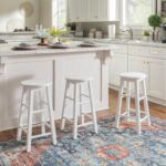 Zeke White 24" Counter Stool with Round Seat by Linon - Image 15