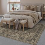 10x14 Brown Area Rug Vintage Living Room Bedroom Washable Carpet Non-Slip Soft Low Pile Distressed Indoor Large Throw Rug for Dining Room Office - Image 4