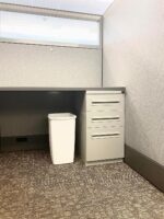 Rubbermaid Small Kitchen Bathroom Trash Can, 9 Gallons, White, Waste Basket for Under Counter/Kitchen/Office/Bedroom/Bathroom - Image 3