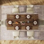 Tribesigns 63-inch Dining Table for 4-6, Farmhouse Kitchen Table with Large Tabletop, Rectangular Dinner Eating Table for Dining Room, Living Room, Kitchen, Dark Brown - Image 6