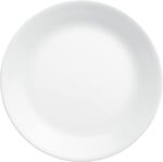 Corelle Vitrelle 4-Pieces 10.25" Glass Dinner Plates Chip & Crack Resistant Glass Dinnerware Set Plates, Winter Frost White - Image 2