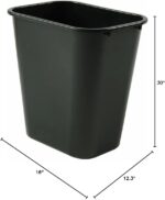 Rubbermaid 295600BLA Wastebasket, 28-1/8-Quart, Black - Image 3