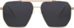 SOJOS Retro Oversized Square Polarized Sunglasses for Women Men Vintage Shades Classic Large Metal Sun Glasses - Image 4
