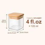 ComSaf 16Pcs Spice Jars with Labes, Glass Jar with Bamboo Lid, 4oz Airtight Square Spice Containers with Black Lables, Empty Seasoning Jars for Spice, Salt, Pepper, Sugar - Image 4