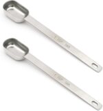 2PCS 1tsp (1/3tbsp, 5ml) Single Measuring Spoon, Stainless Steel Long Handle Individual Teaspoons Only - Image 2