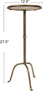 Metal Martini Cocktail Table, Antique Brass - Image 4