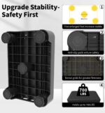 5-Level Adjustable Step Stool, Noctilucent Bedside Step, 700 LBS Capacity Safety Step Platform, Indoor and Outdoor Foot Stool for Seniors and Kids, Wide Step Stools Elderly Assistance at Night - Image 6
