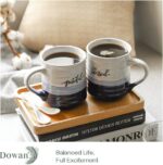 DOWAN 20 oz Coffee Mugs, Large Mugs with Word Blessed Grateful, Porcelain Coffee Cup, Thank You Gifts for Mom Dad, Set of 2 - Image 8