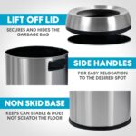 Simpli-Magic 65 Liter Open Top Trash Can, Commercial Grade, Stainless Steel - Image 4