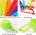 12 Piece Measuring Cups and Spoons Set, Colored Kitchen Measure Tools, Durable Nesting Cups and Spoons for Dry and Liquid, Dishwasher Safe - Image 7