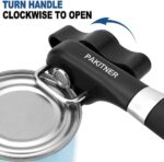 PAKITNER- Safe Cut Can Opener, Smooth Edge Can Opener - Handheld Easy Turn Knob, Manual Can Opener, Ergonomic Smooth Edge, Food Grade Stainless Steel Cutting Tool for Kitchen & Restaurant - Image 4